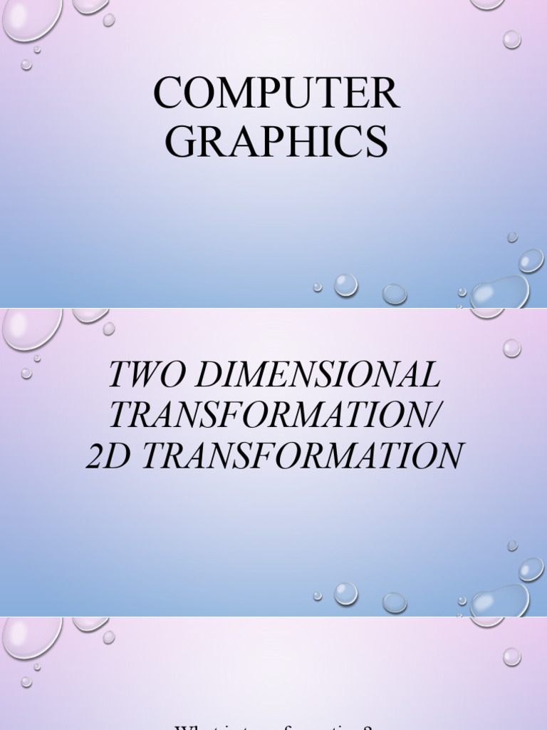 computer graphics presentation PDF