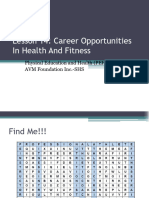 Career Opportunities in Health and Fitness