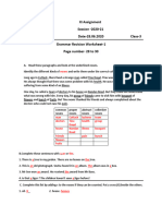 XI Assignment Session - 2020-21 Subject - English Date-28.06.2020 Class-3 Grammar Revision Worksheet-1 Page Number-28 To 30