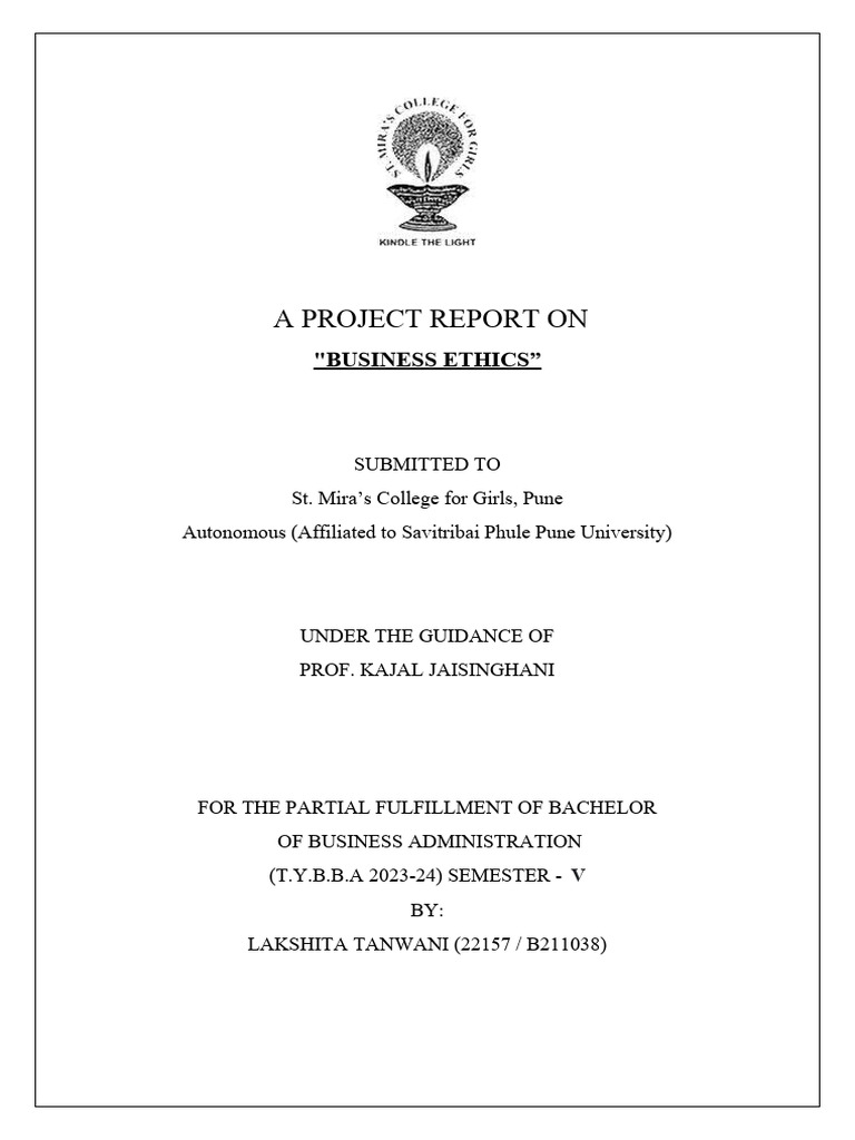 A Project Report On: 
