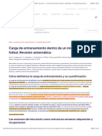 Carga de Entrenamiento Dentro de Un Microciclo de Fútbol. Revisión Sistemática