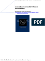 Smith and Robersons Business Law Mann Roberts 15th Edition Solutions Manual