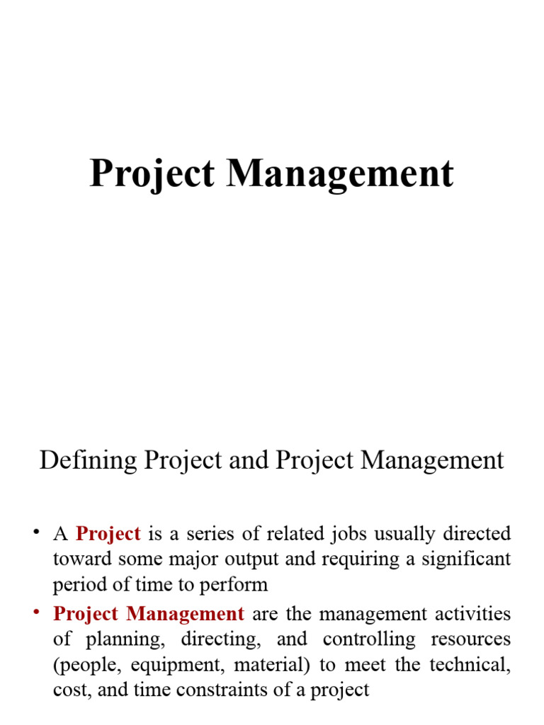 Ch-12 Project Management | PDF