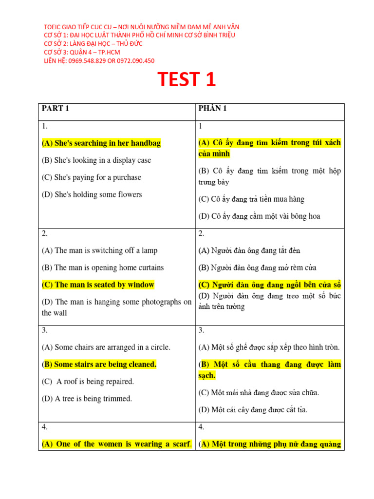 Transcript ETS 5 Test Đầu 2019 | PDF