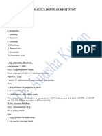 Emergency Drugs in Dentistry