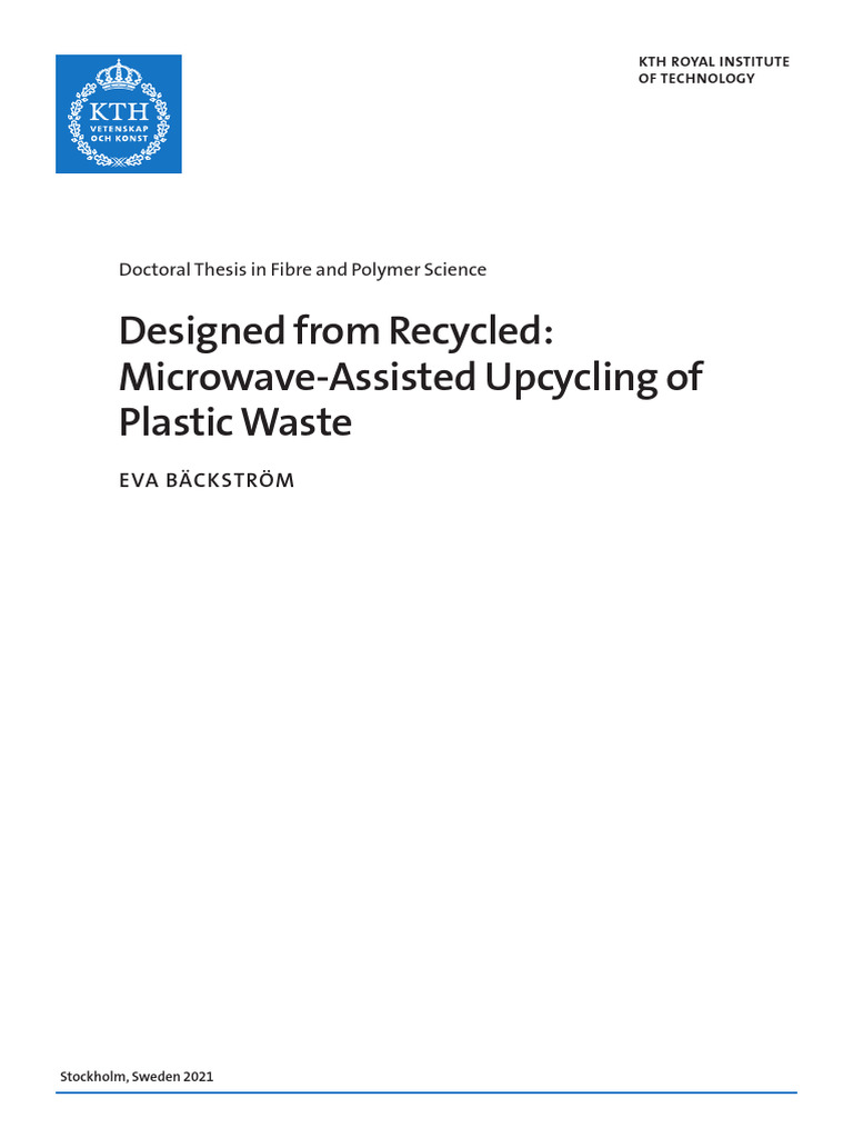 Designed From Recycled MicrowaveAssisted Upcycling of Plastic Waste