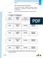 La Oración Núcleo Del Sujeto y Del Predicado