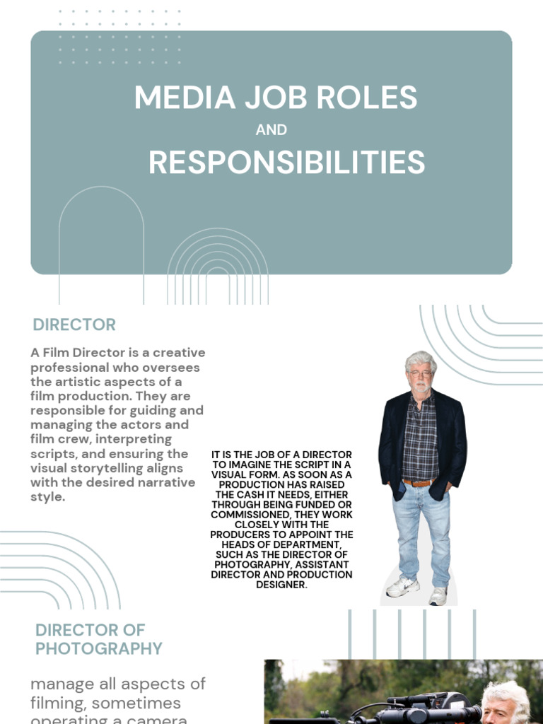 Media Job Roles and Responsibilities PDF