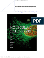Solution Manual For Molecular Cell Biology Eighth Edition