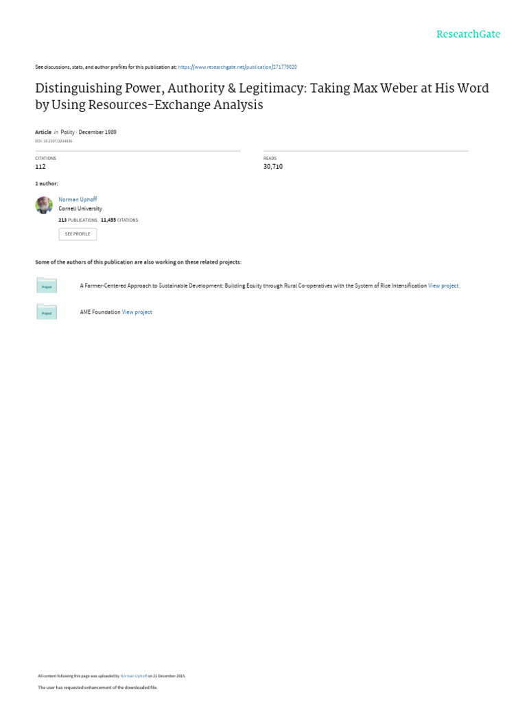 Power Authority Legitimacy PDF Power Authority Legitimacy PDF