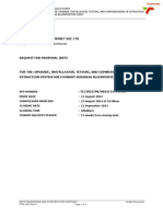 RFP - For The Upgrade, Installation, Testing, and Commissioning of Extraction System