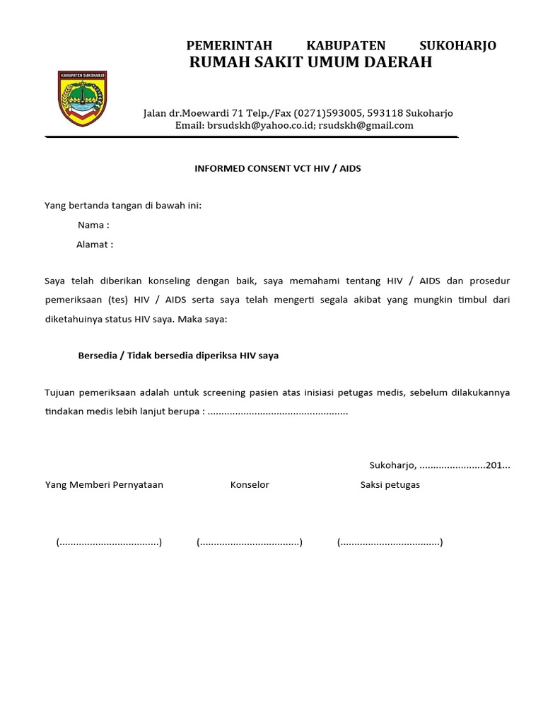 Informed Consent Vct Hiv Pdf