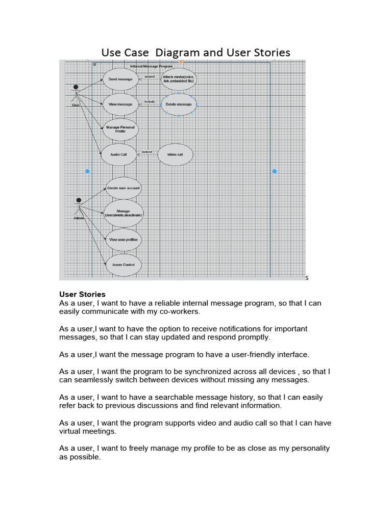 Use Case Diagram and User Stories | PDF