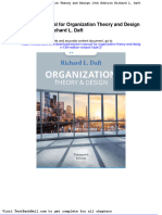Solution Manual For Organization Theory and Design 13th Edition Richard L Daft 2