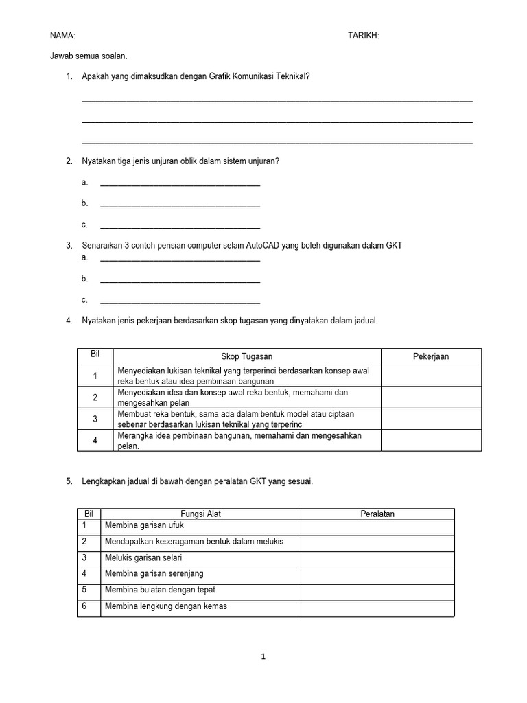 Latihan Bahagian A (GKT) | PDF