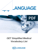 Oet Simplified Medical Vocabulary Book Speaking