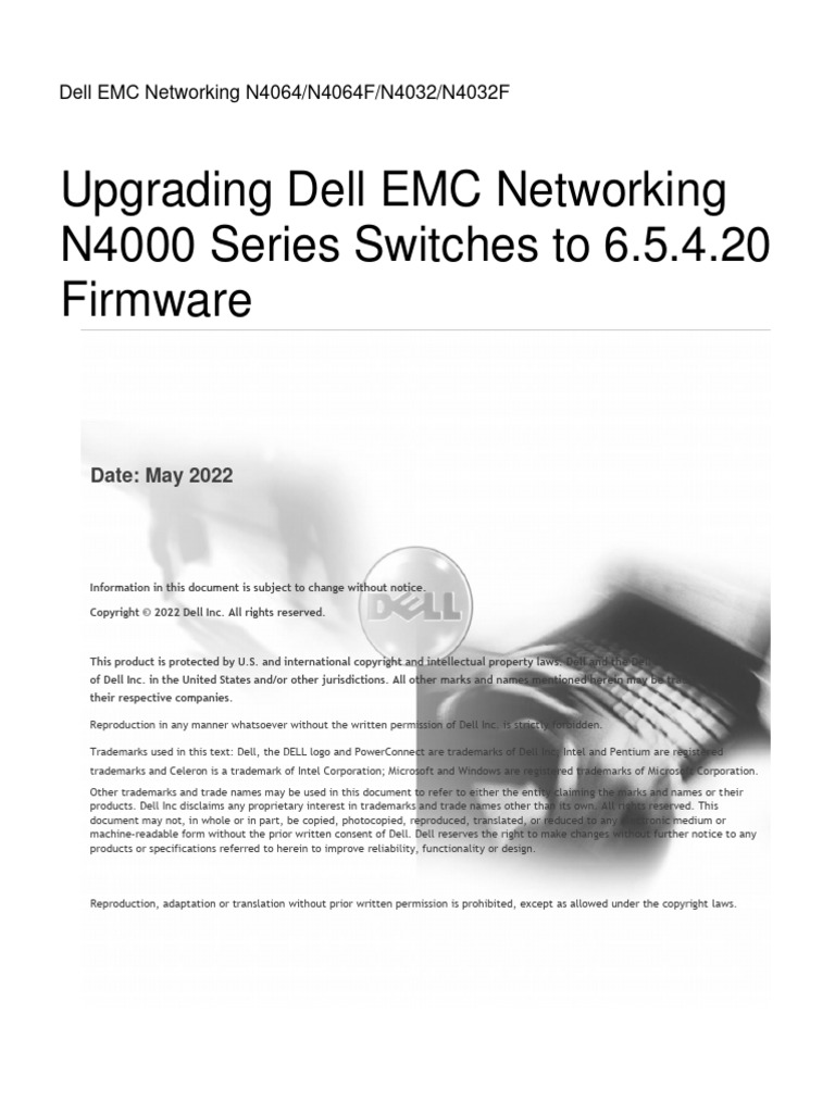Upgrading dell emc networking n4000 series switches from version 6 x x