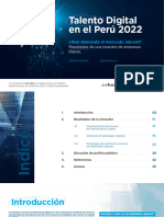Talento Digital en El Peru 2022 Que Demanda El Mercado Laboral Resultados de Una Muestra de Empresas Lideres