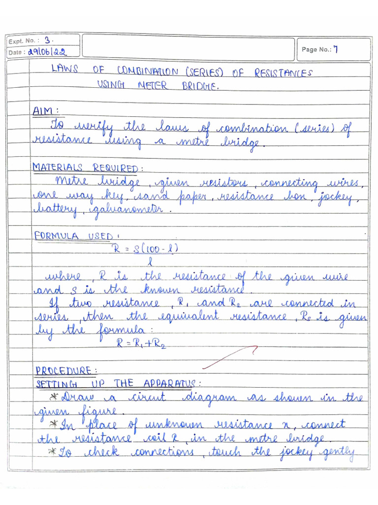 Physics Record 12th Standard Important Practical Question PDF