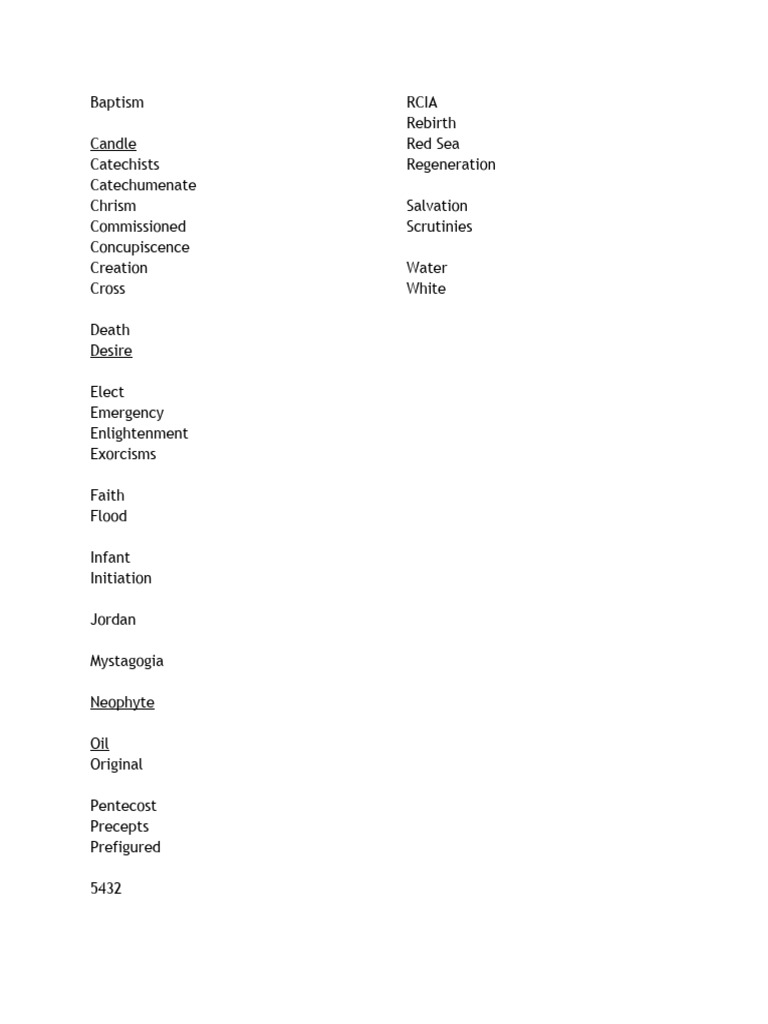 12 Cw Baptism Word List PDF