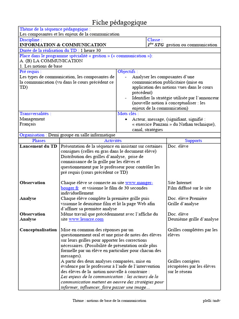 Enjeux et stratégies de communication | PDF | la communication | Publicité