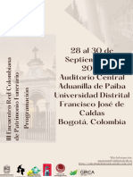 Programación Oficial III Encuentro Colombiano de Patrimonio Funerario
