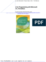 Solution Manual For Programming With Microsoft Visual Basic 2015 7th Edition