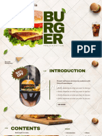 Beige and Brown Leaf Burger Presentation