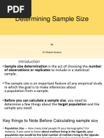 Determining Sample Size