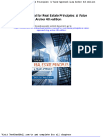 Solution Manual For Real Estate Principles A Value Approach Ling Archer 4th Edition