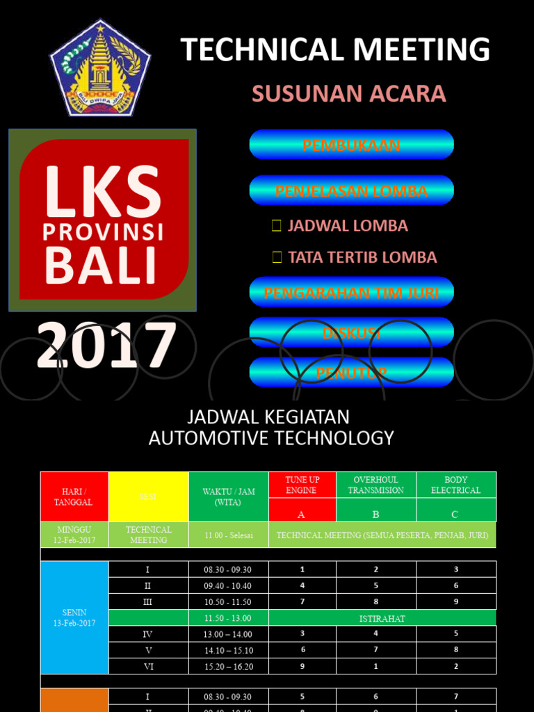 Technical Meeting Prov 2017 | PDF