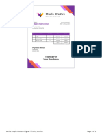 White Purple Modern Digital Printing Invoice