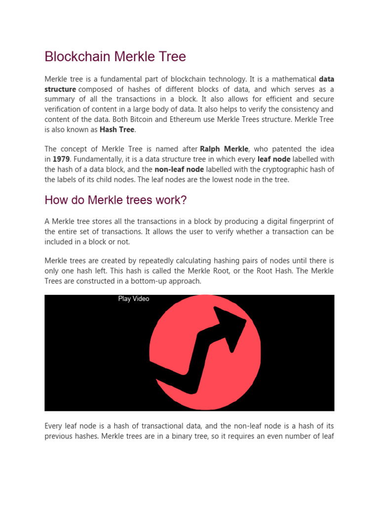Understanding Merkle Trees in Blockchain | PDF | Computer Data | Computer  Security