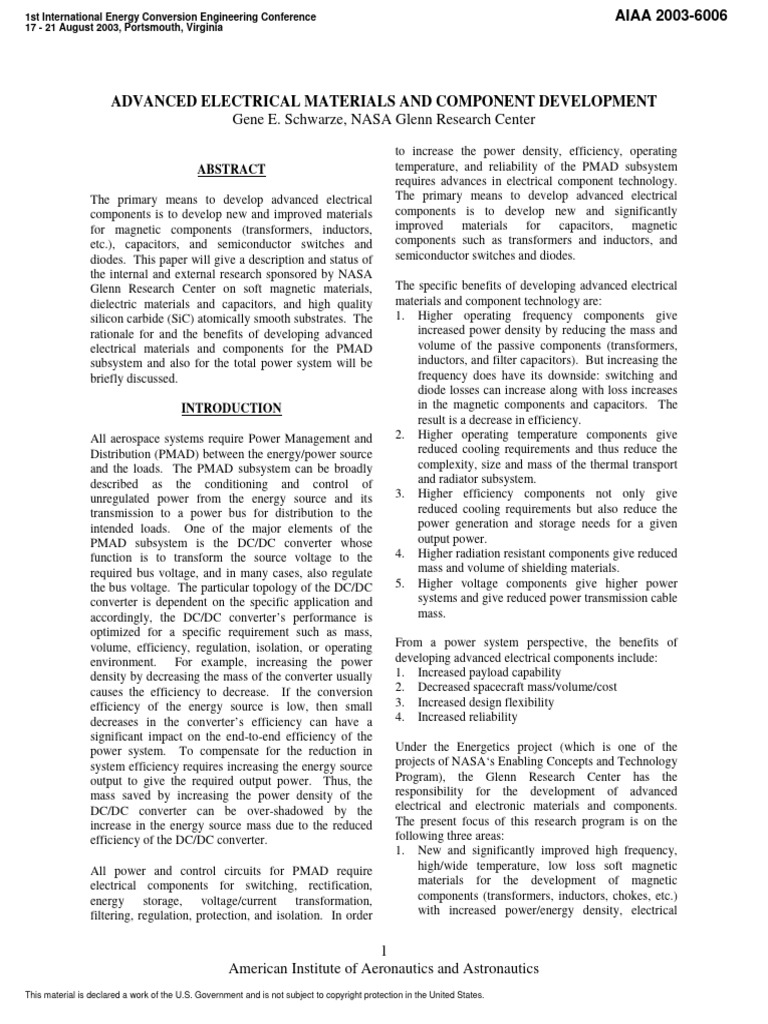 Advanced Electrical Materials and Component Development PDF