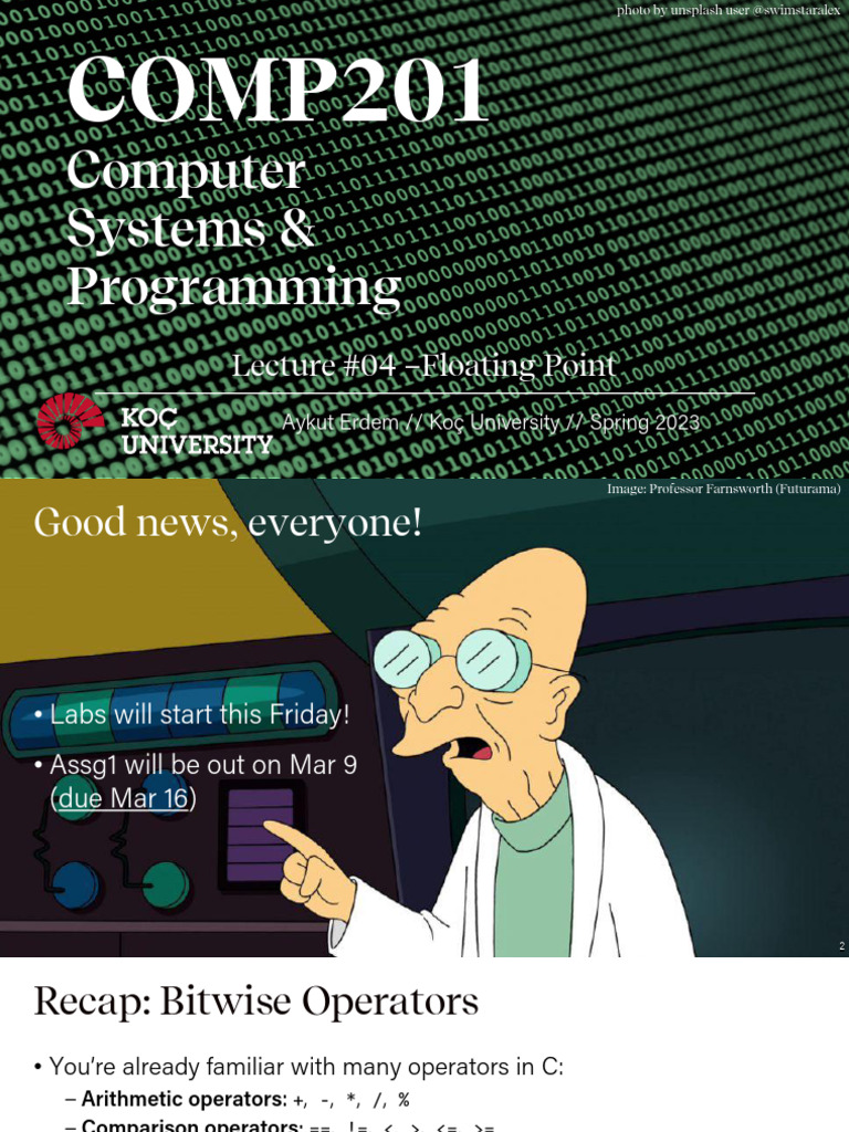 Lect4 Floats PDF Decimal Numbers