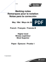 French B Paper 1 TZ2 HL Markscheme French