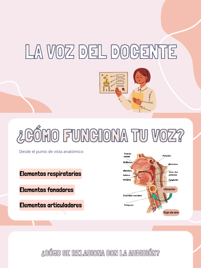 Cuidado de la voz docente y disfonía | PDF | Sonido | Epidemiología