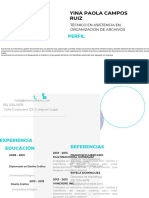 Curriculum Vitae Hoja de Vida CV Minimalista Azul y Gris