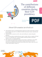 The Contributions of Different Countries During Their G20 Presidency