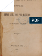 Discurso Del Señor Senador Por Malleco Sobre Los Presupuestos para 1896