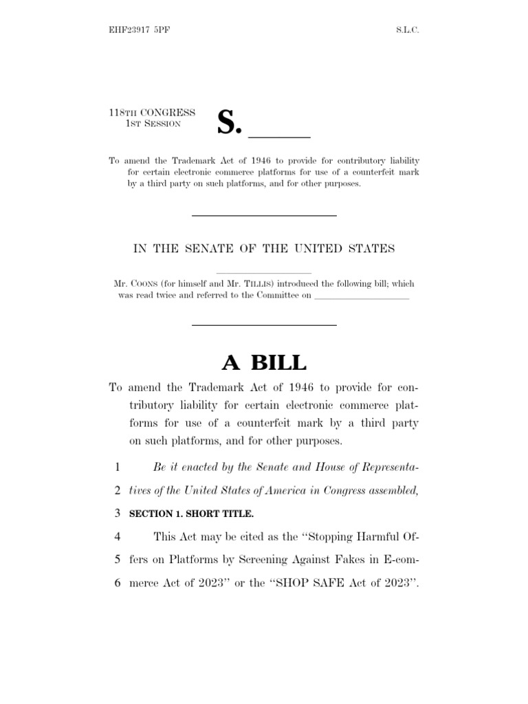 Safe" Act (2023) PDF Bill (Law) Justice