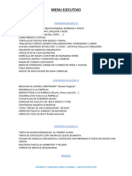 Carta Menu Ejecutivo