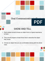 Oral Communication 1st Part