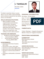 Tangalin, Ian Gabriel S. - Stem E - Curriculum Vitae