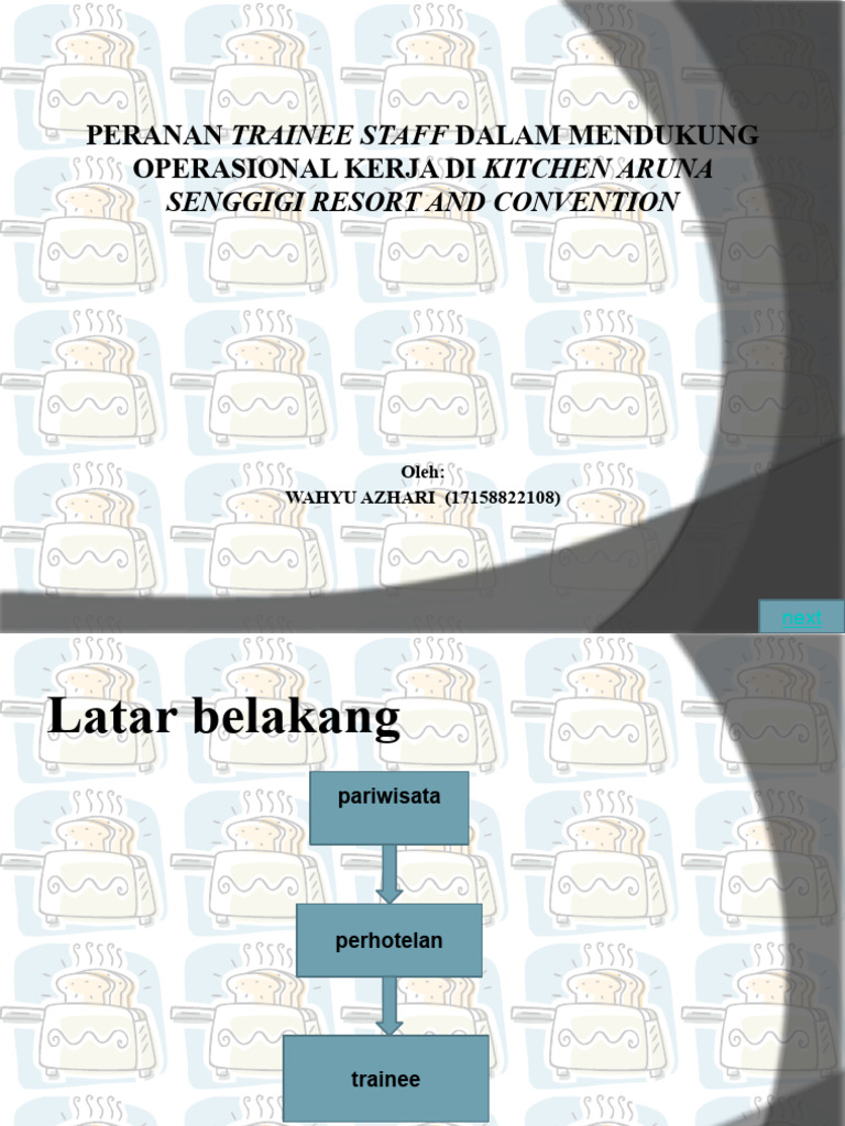 Peran Trainee di Kitchen Aruna Resort | PDF