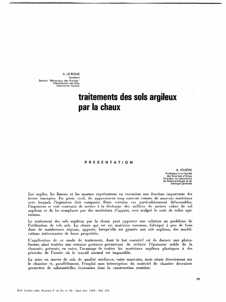 BLPC 40 PP 59-96 Le Roux | PDF | Chaux | Matériaux
