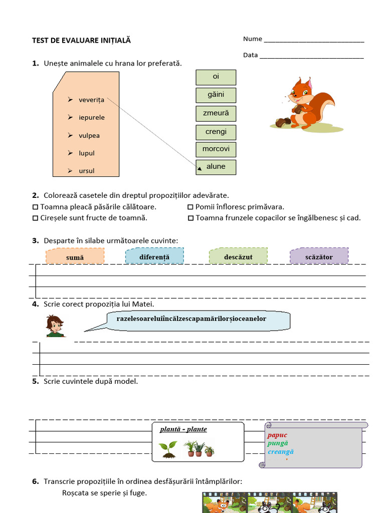 Test Evaluare Initiala CLR | PDF