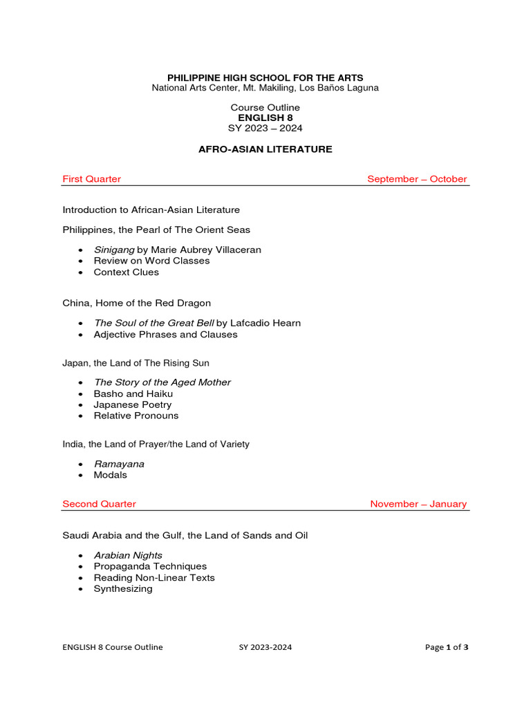 Communicative English Course Outline