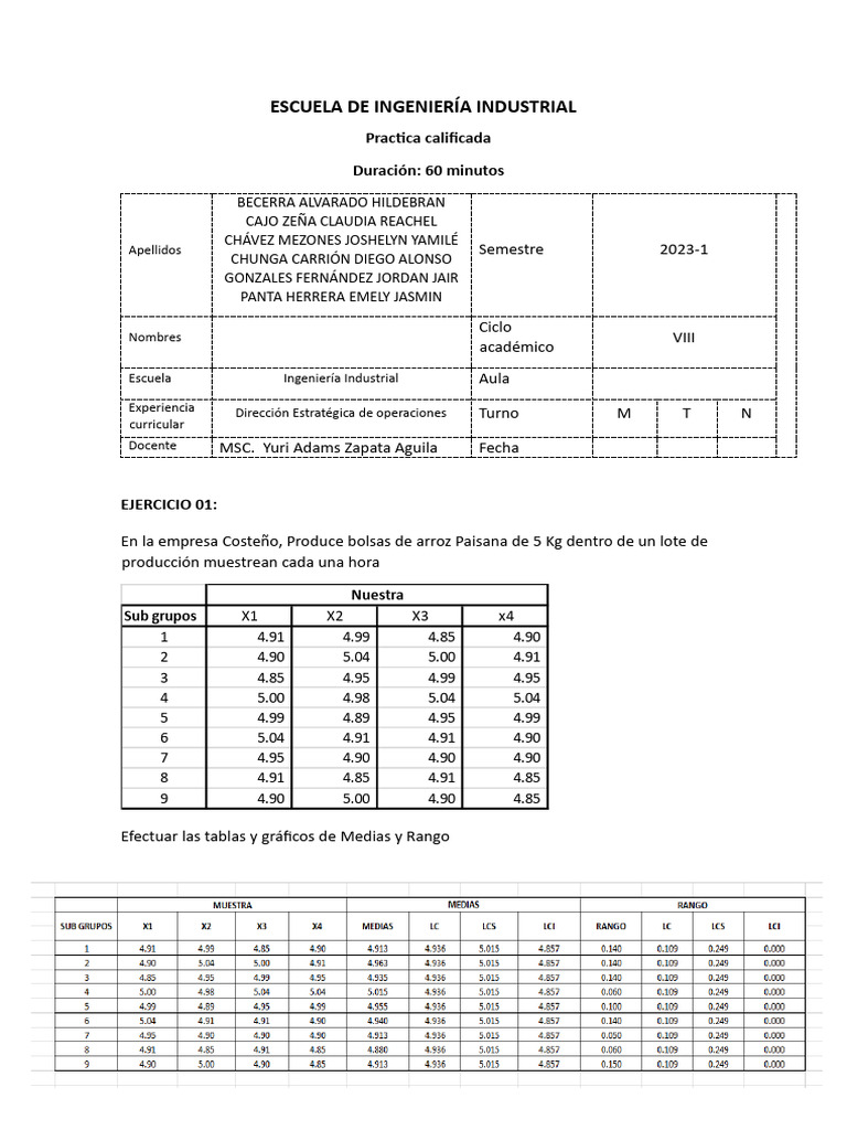 Control de Calidad en Producción Industrial | PDF | Producción y ...