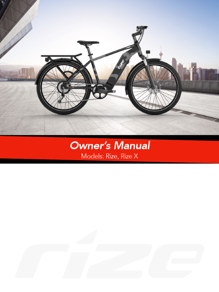 Owner S Manual - Rize Rize X | PDF | Bearing (Mechanical) | Battery Charger